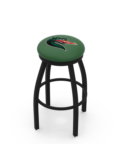 UAB Blazers Black Swivel Bar Stool with Accent Ring