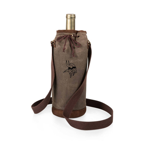 Minnesota Vikings Waxed Canvas Wine Tote