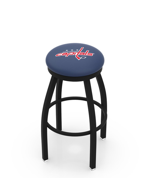 Washington Capitals Black Swivel Bar Stool with Accent Ring