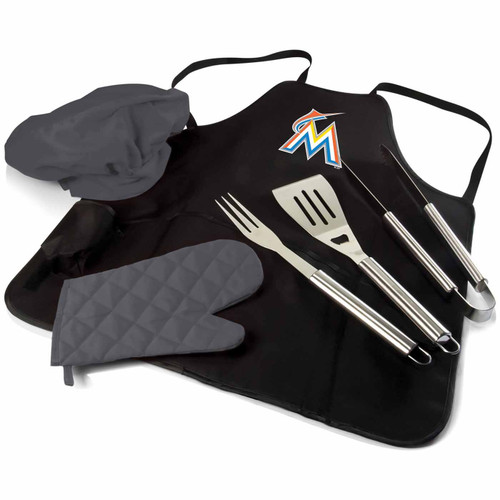 Miami Marlins BBQ Apron Tote Set