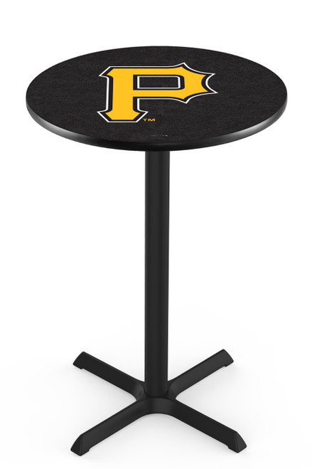 Pittsburgh Pirates Pub Table with Black Cross Base