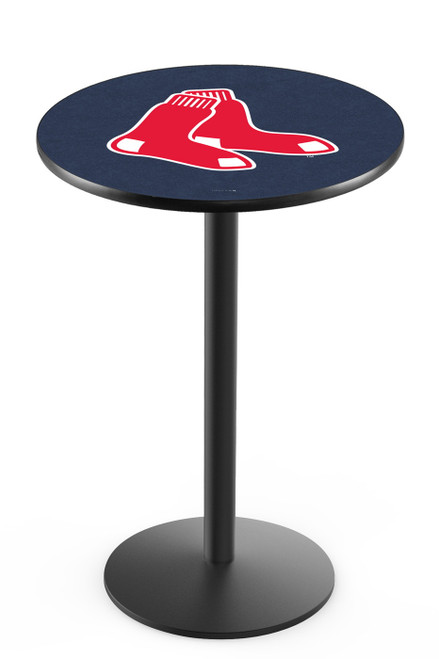 Boston Red Sox Pub Table with Black Round Base