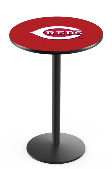Cincinnati Reds Pub Table with Black Round Base