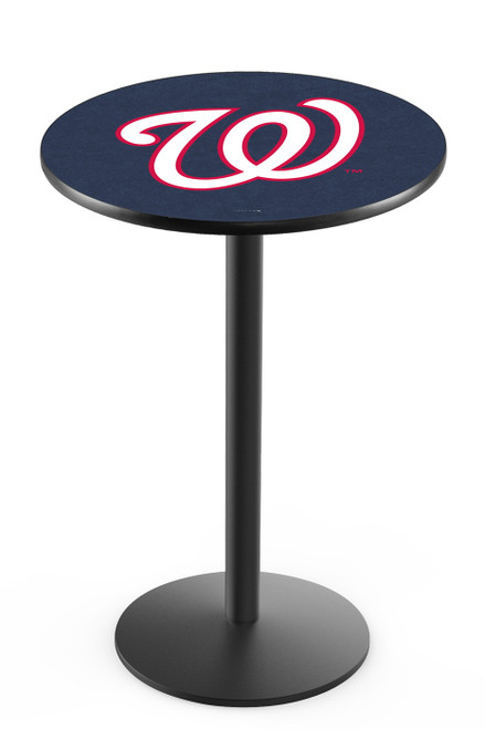 Washington Nationals Pub Table with Black Round Base