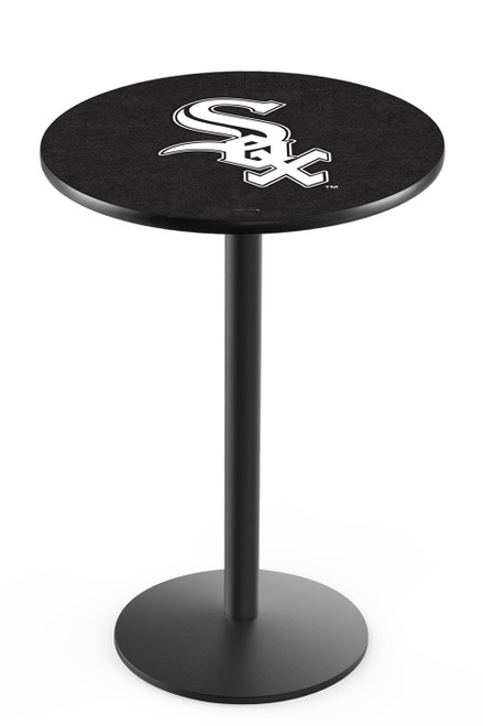 Chicago White Sox Pub Table with Black Round Base