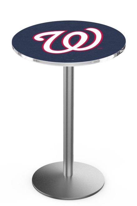 Washington Nationals Pub Table with Stainless Steel Round Base