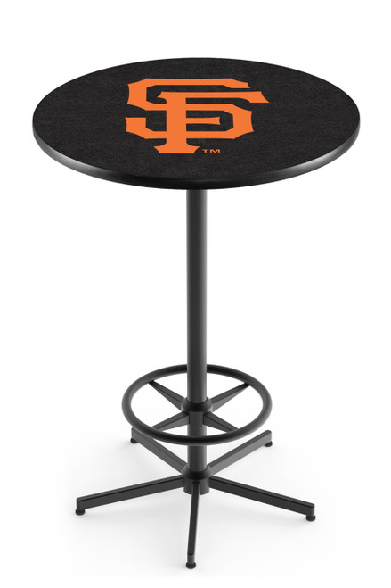San Francisco Giants Pub Table with Black Foot Ring