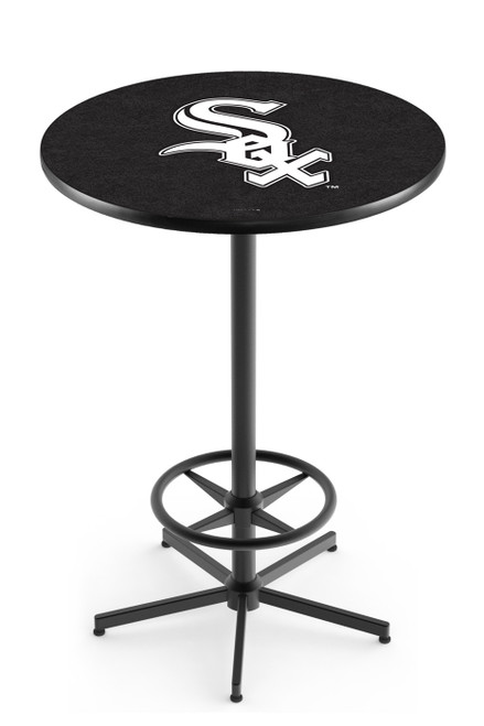 Chicago White Sox Pub Table with Black Foot Ring