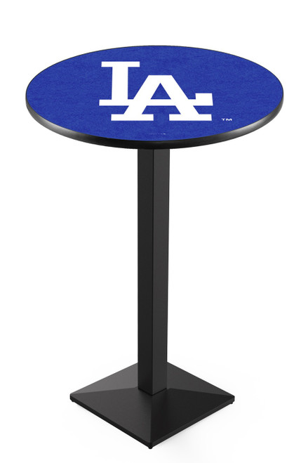 Los Angeles Dodgers Pub Table with Black Square Base