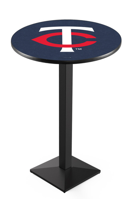 Minnesota Twins Pub Table with Black Square Base