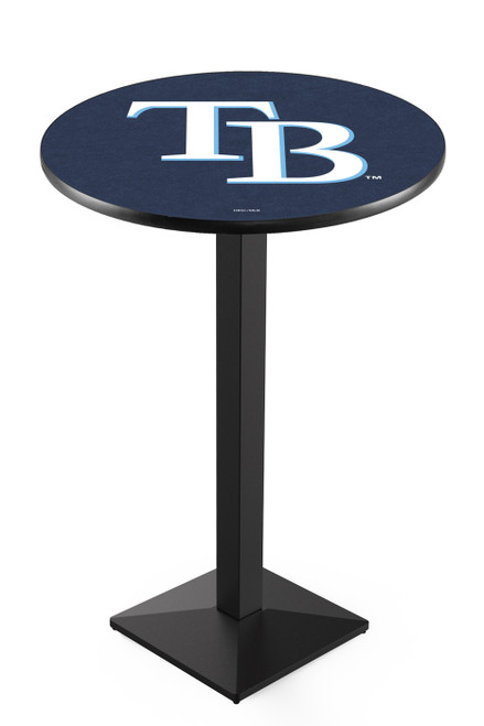 Tampa Bay Rays Pub Table with Black Square Base