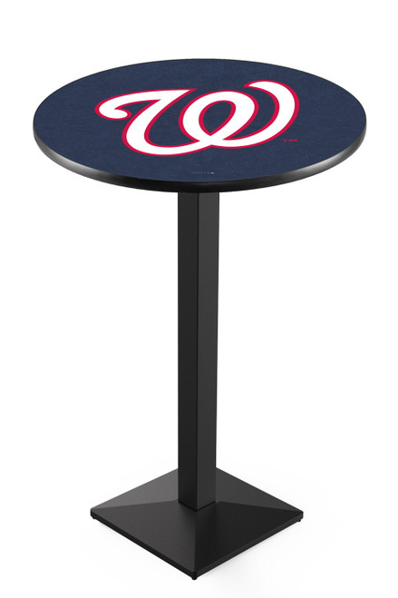 Washington Nationals Pub Table with Black Square Base