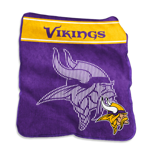Minnesota Vikings Logo Raschel Throw Blanket