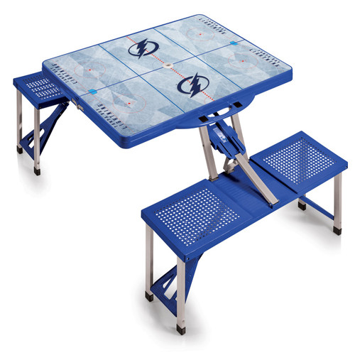 Tampa Bay Lightning Blue Sports Folding Picnic Table