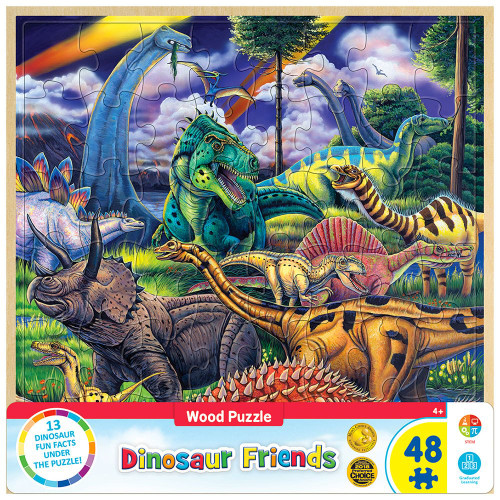 Dinosaur Friends 48 Piece Wood Puzzle