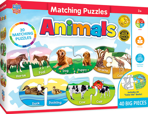 Animals Educational Matching Puzzle