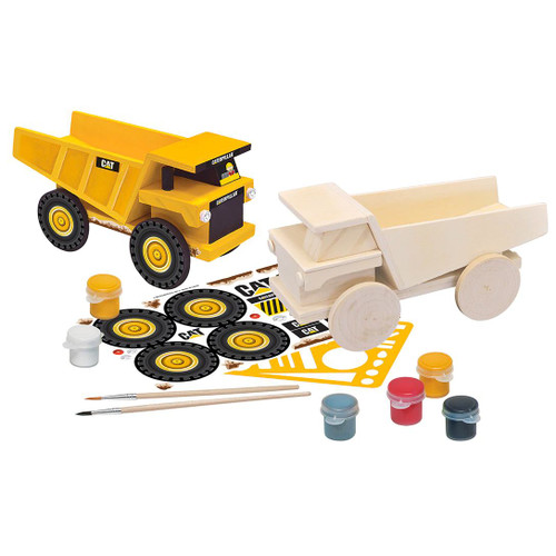 Caterpillar Dump Truck Wood Paint Kit