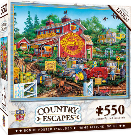 Country Escapes Antique Barn 550 Piece Puzzle