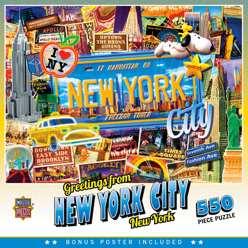 Greetings From New York City 550 Piece Puzzle