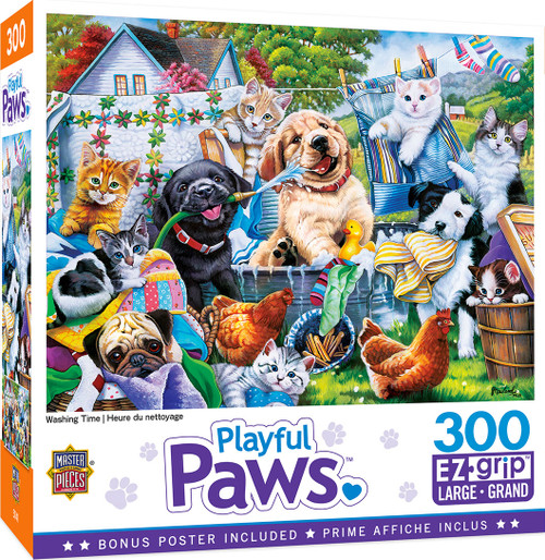 Playful Paws Washing Time 300 Piece EZ Grip Puzzle