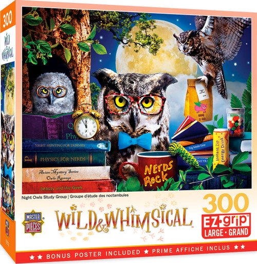 Wild & Whimsical Night Owls Study Group 300 Piece EZ Grip Puzzle