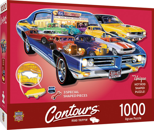 Countours Hot Rod 1000 Piece Shaped Puzzle