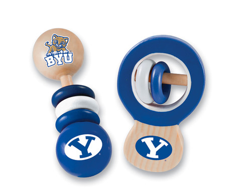 BYU Cougars Wood Rattle Set