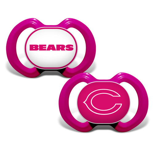 Chicago Bears Pink Baby Pacifier 2 Pack