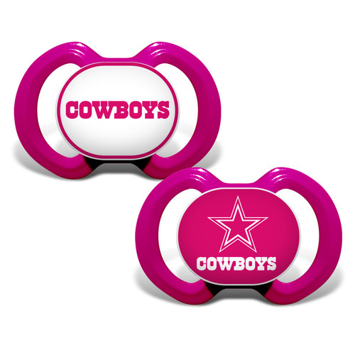 Dallas Cowboys Pink Baby Pacifier 2 Pack