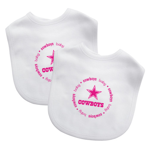 Dallas Cowboys Pink 2 Pack Baby Bibs