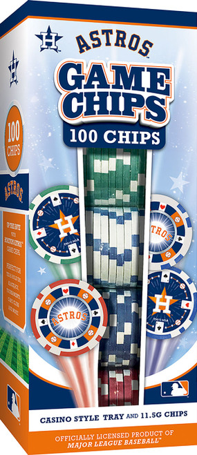 Houston Astros 100 Piece Poker Chips