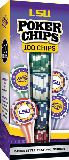 LSU Tigers 100 Piece Poker Chips