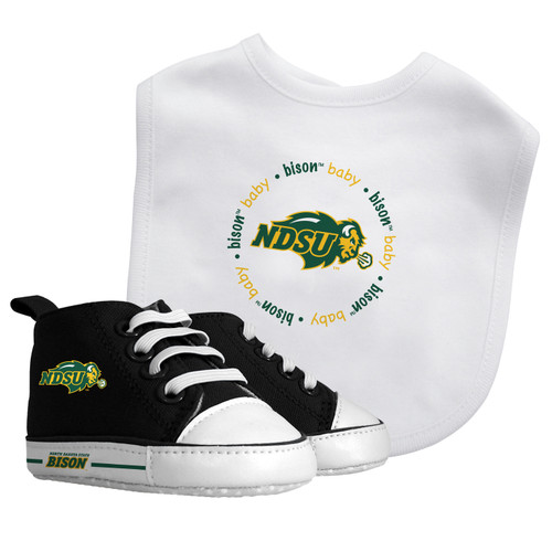 North Dakota State Bison Infant Bib & Shoes Gift Set