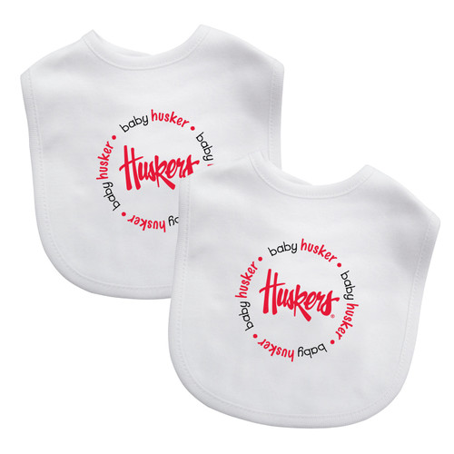 Nebraska Cornhuskers 2-Pack Baby Bibs