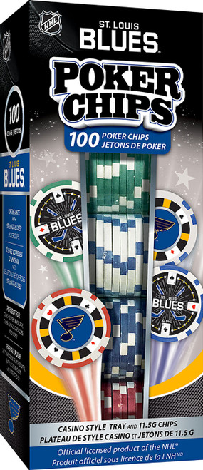 St. Louis Blues 100 Piece Poker Chips