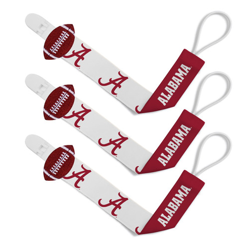 Alabama Crimson Tide Baby Pacifier Clips