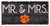 Clemson Tigers 6" x 12" Mr. & Mrs. Sign