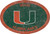 Miami Hurricanes 46" Team Color Oval Sign