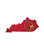 Louisville Cardinals 12" Team Color Logo State Sign