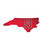 North Carolina State Wolfpack 12" Team Color Logo State Sign