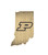 Purdue Boilermakers 12" Team Color Logo State Sign