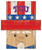 Texas Christian Horned Frogs 19" x 16" Patriotic Head