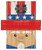 Utah State Aggies 6" x 5" Patriotic Head