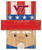 Virginia Tech Hokies 6" x 5" Patriotic Head