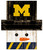 Michigan Wolverines Snowman Head Sign