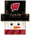 Wisconsin Badgers Snowman Head Sign