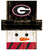 Georgia Bulldogs 6" x 5" Snowman Head