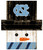 North Carolina Tar Heels 6" x 5" Snowman Head