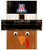 Arizona Wildcats 6" x 5" Turkey Head