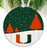 Miami Hurricanes Snow Scene Ornament